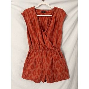 Women’s M  Orange Toad&Co Romper with Pockets